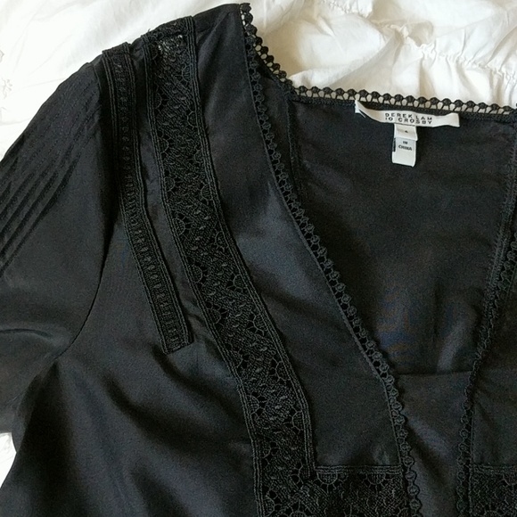 Derek Lam 10 Crosby Black 100% Silk Blouse - Picture 4 of 6